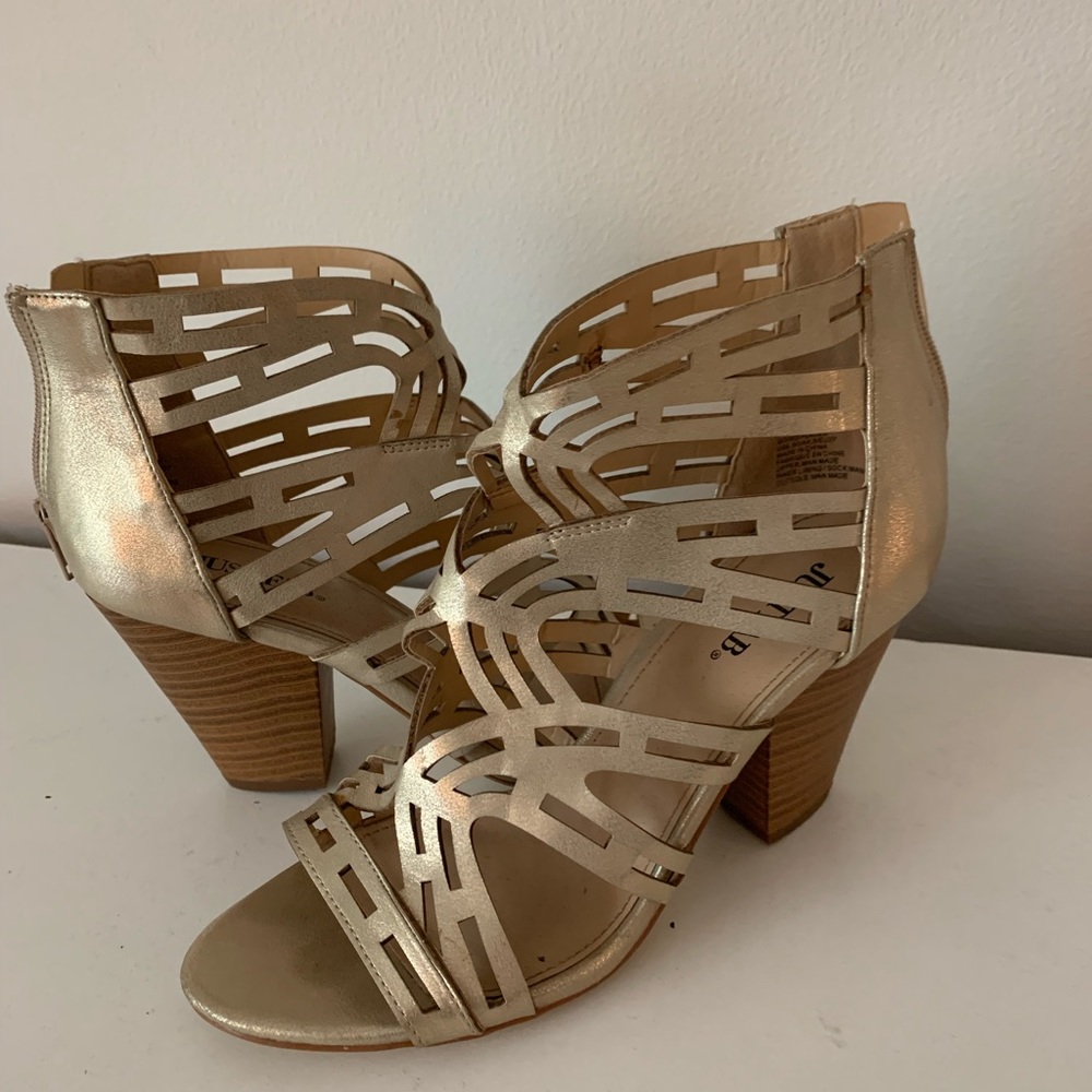 Gold Strappy Heels
